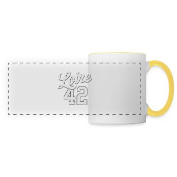 Loire 42 - Mug panoramique contrasté et blanc - blanc/jaune - Devant