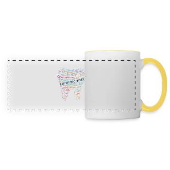 Dental Technology Wordcloud colorful - Panoramic Mug - white/yellow - Front