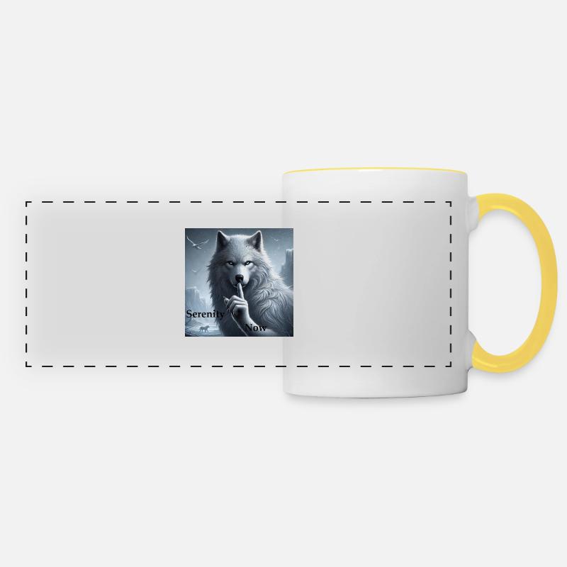 Souleil Fenix 14 - Mug panoramique contrasté et blanc - blanc/jaune