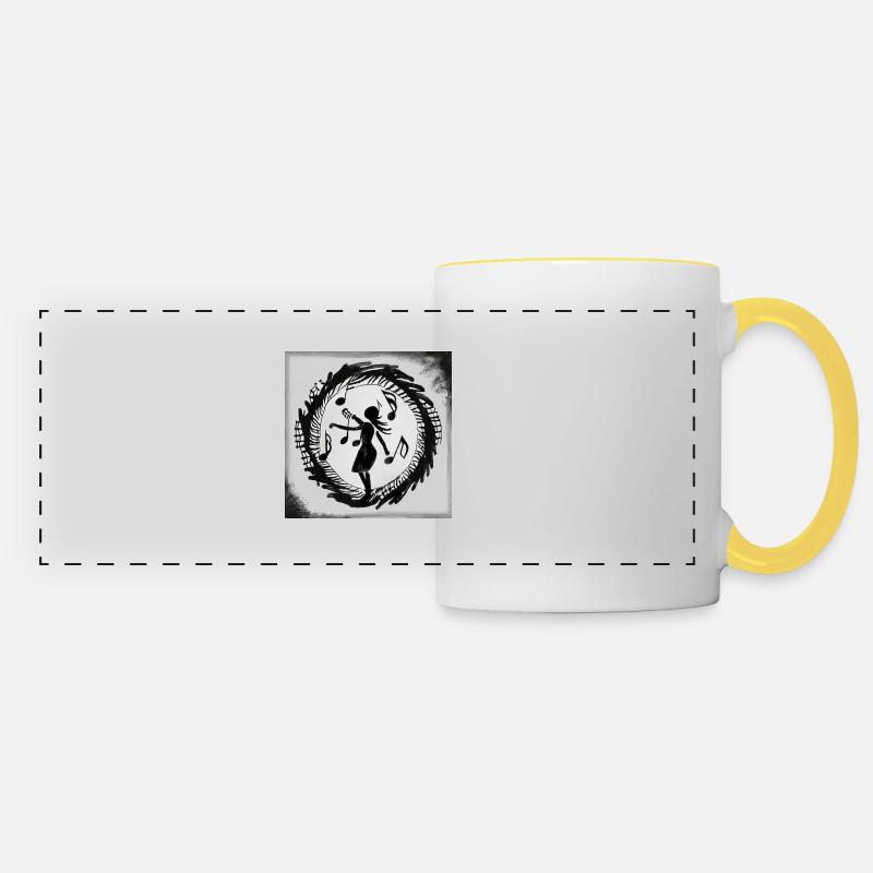 Music that played only for me - Panoramic Mug - white/yellow