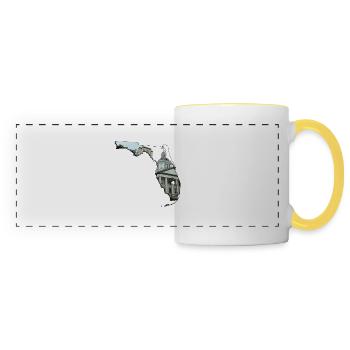Capitole de l’État de Floride en Floride Carte - Mug panoramique contrasté et blanc - blanc/jaune - Devant