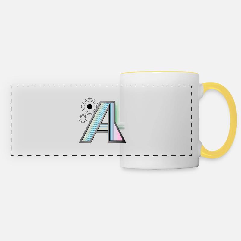 Design "Aesthetica" - Panoramic Mug - white/yellow