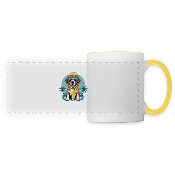 Dog Holidays Dog Holidays Hawaii Island Sea - Panoramic Mug - white/yellow - Front