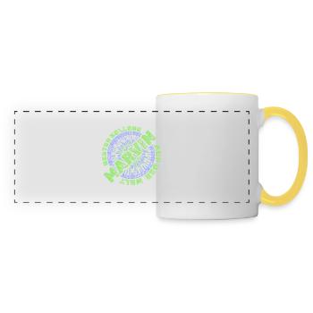 Geschenk für Marvin - Panoramatasse - Weiß/Gelb - Vorne