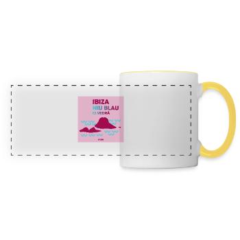 island of Ibiza Spain - Panoramic Mug - white/yellow - Front