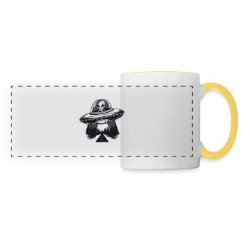Alien Abduction - Panoramic Mug - white/yellow - Front