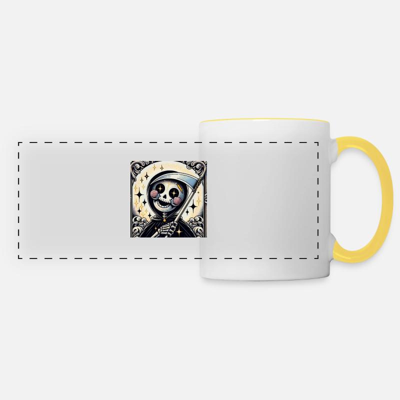Skull Junior - Panoramic Mug - white/yellow