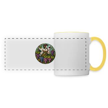 Fée du vin - Mug panoramique contrasté et blanc - blanc/jaune - Devant