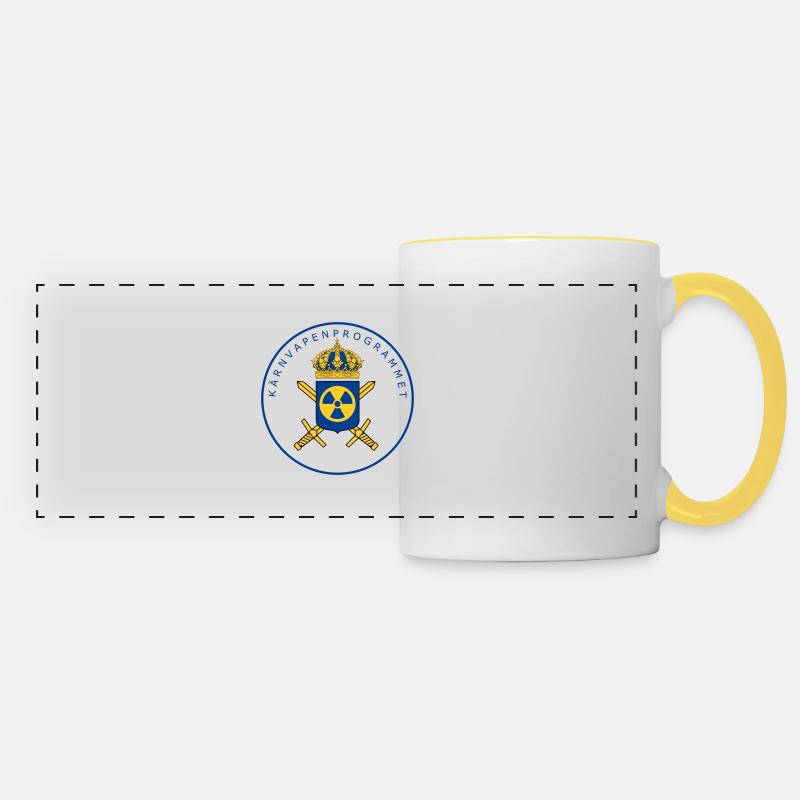 Le programme suédois d’armement nucléaire - Mug panoramique contrasté et blanc - blanc/jaune