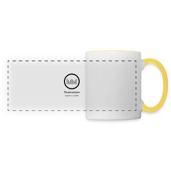 Tunetanium Logo Black Transparent - Panoramatasse - Weiß/Gelb - Vorne
