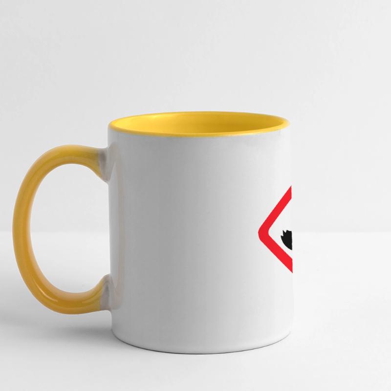 Duck Sign Warning Caution Danger Caution Panoramic Mug