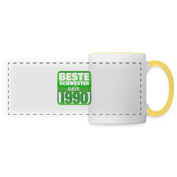 1990 - Panoramic Mug - white/yellow - Front