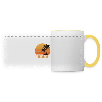 Vintage Tropic Vibes - Panoramic Mug - white/yellow - Front