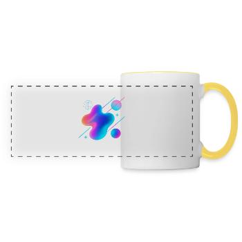 Abstract - Panoramic Mug - white/yellow - Front