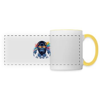 Gorille Art - Panoramic Mug - white/yellow - Front