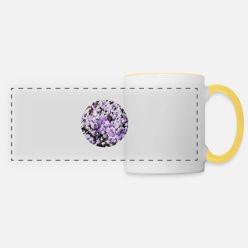 Blue carpet - Panoramic Mug - white/yellow