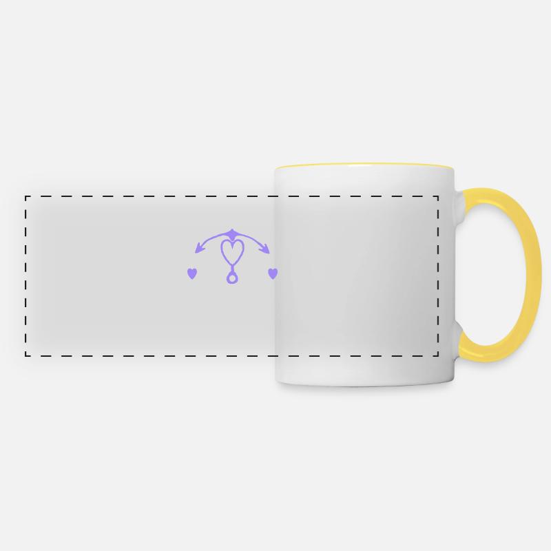 Moin for Northern Lights and Hamburg T-Shirt - Panoramic Mug - white/yellow