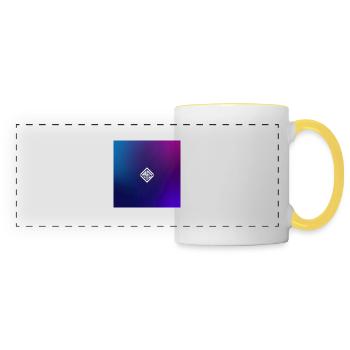 Beauty color design. - Panoramic Mug - white/yellow - Front