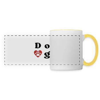 Dog Love - Panoramic Mug - white/yellow - Front