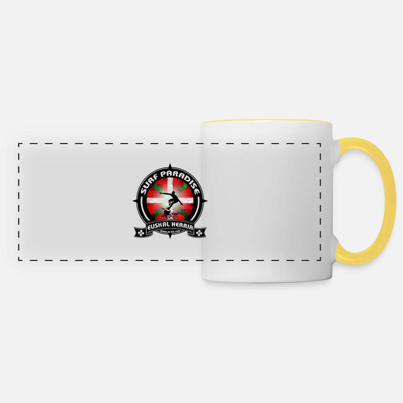 Euskal Surf - Panoramic Mug - white/yellow