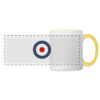 Mod Target Fussball Football World Champion - Mug panoramique contrasté et blanc - blanc/jaune - Devant