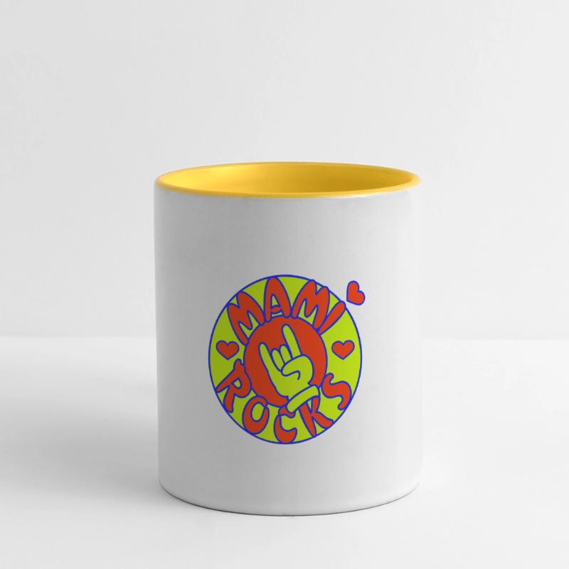 mami rocks (circle, 3c) Panoramic Mug