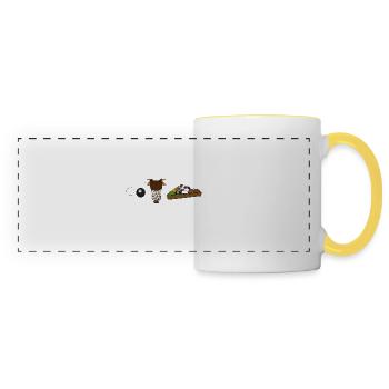 Billiard Pool Geschenk Witzig - Panoramatasse - Weiß/Gelb - Vorne
