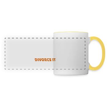 Divorce Separation Divorce Marriage Gift - Panoramic Mug - white/yellow - Front