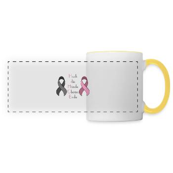 Chemo Krebstherapie Krebs Geschenk - Panoramatasse - Weiß/Gelb - Vorne