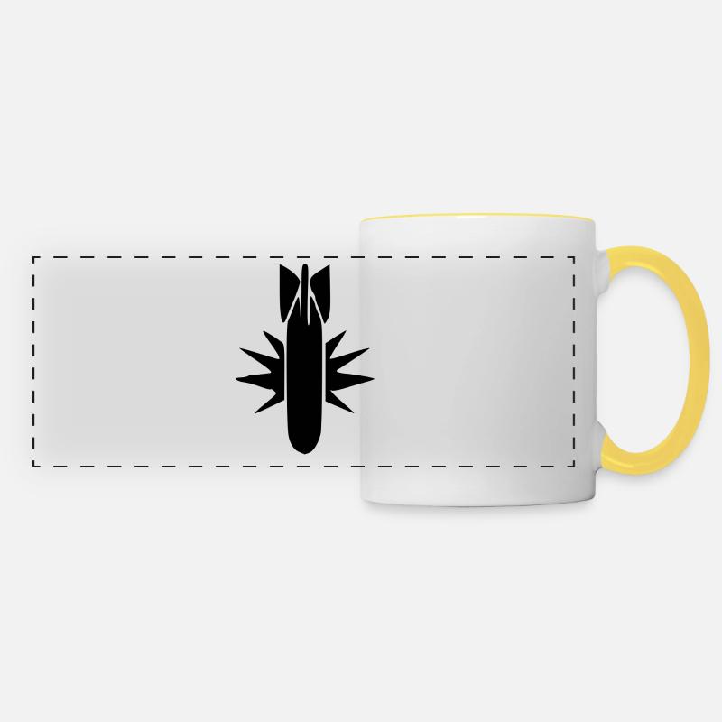 Raivaajapioneeri - Panoramic Mug - white/yellow