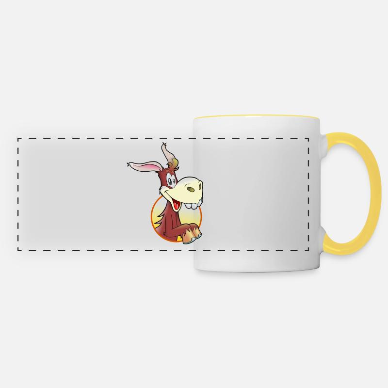 baudet - Mug panoramique contrasté et blanc - blanc/jaune