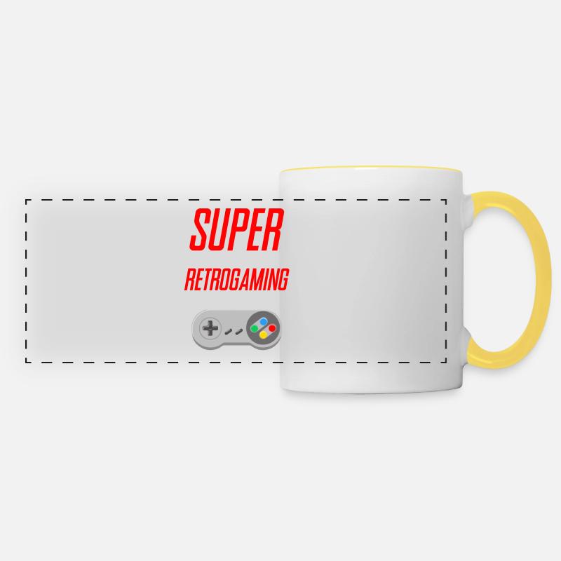 SUPER RETROGAMING - Panoramic Mug - white/yellow
