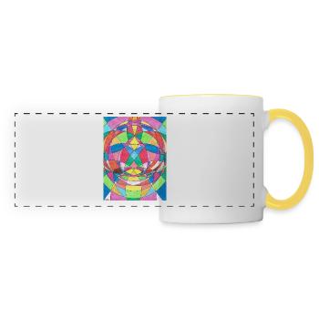 Chakra healing - Panoramic Mug - white/yellow - Front