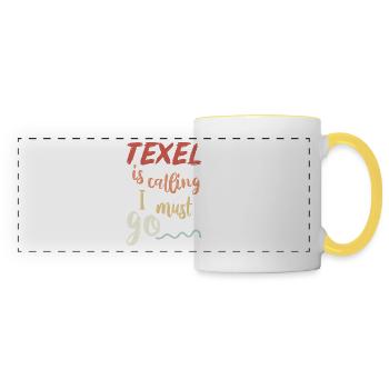 Texel Inselurlaub - Panoramatasse - Weiß/Gelb - Vorne