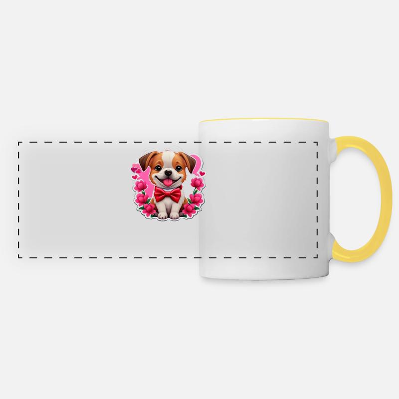 Be My Valentine - Panoramic Mug - white/yellow