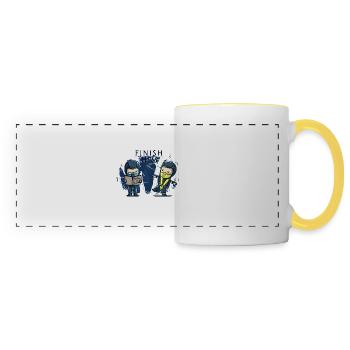 Finish him if you can - Mug panoramique contrasté et blanc - blanc/jaune - Devant