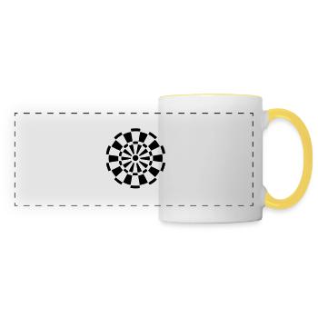 dart - Mug panoramique contrasté et blanc - blanc/jaune - Devant
