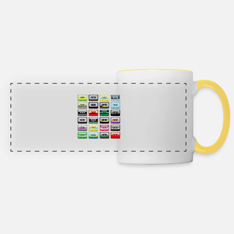 K7 Artichok vintage - Panoramic Mug - white/yellow