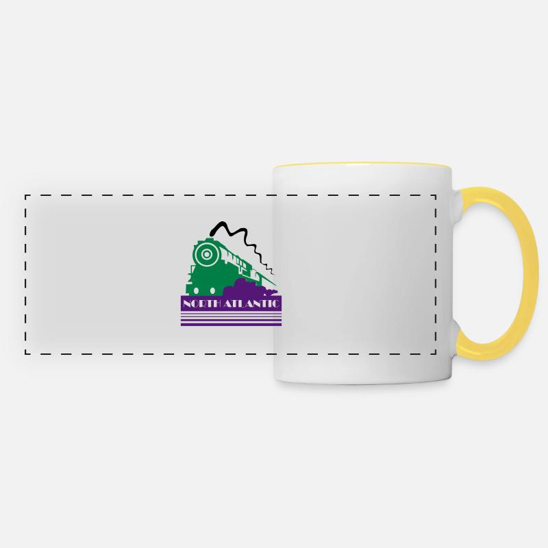 North Atlantic Art Deco Railway - Panoramic Mug - white/yellow