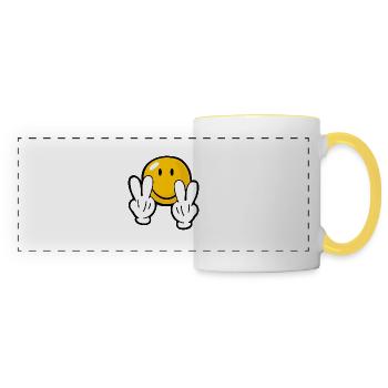 Smiley Confident - Panoramic Mug - white/yellow - Front