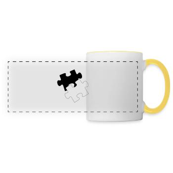 puzzle - Panoramic Mug - white/yellow - Front