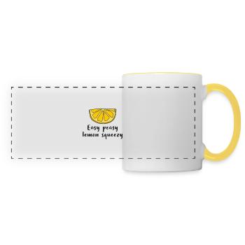 Lemon Lemon Easy peasy lemon squeezy - Panoramic Mug - white/yellow - Front