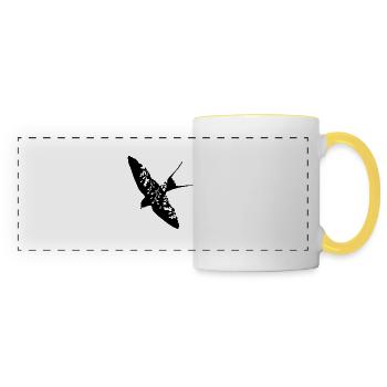 Bird swallow - Panoramic Mug - white/yellow - Front