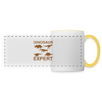 Dinosaur Dino - Panoramic Mug - white/yellow - Front