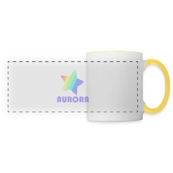 Aurora pastel stella - Panoramic Mug - white/yellow - Front