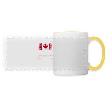 Canada Flag Canada North America Maple Leaf Flag - Panoramic Mug - white/yellow - Front