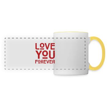 JE T’AIME POUR TOUJOURS - Mug panoramique contrasté et blanc - blanc/jaune - Devant