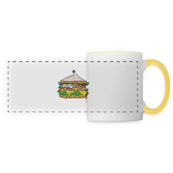 Sandwich de pieds - Mug panoramique contrasté et blanc - blanc/jaune - Devant
