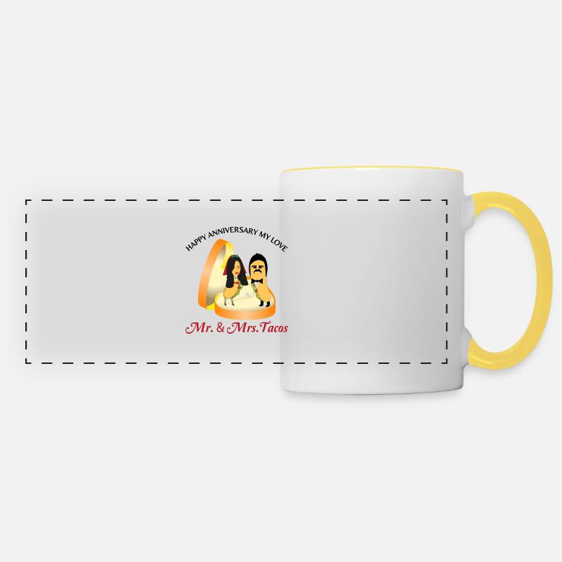 Taco - Panoramic Mug - white/yellow