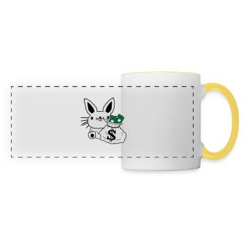 Rich Money Bag Easter Banknotes - Panoramic Mug - white/yellow - Front